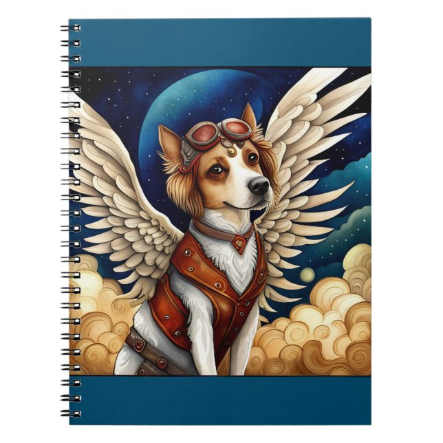 Cuaderno Alas de punk de vapor de perro (Frente)