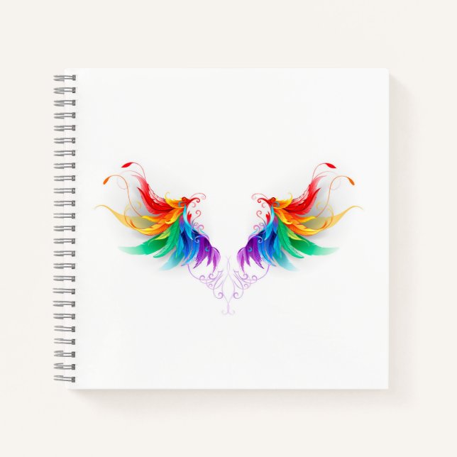 Cuaderno Alas del arco iris fluidas (Anverso)