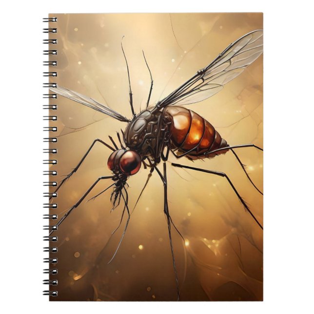 Cuaderno Alas intrincadas: El arte fractal de mosquitos (Frente)
