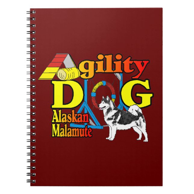 Cuaderno Alaskan Malamute Agility (Frente)