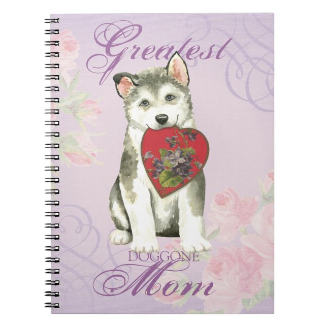 Cuaderno Alaskan Malemute Heart Mom (Frente)