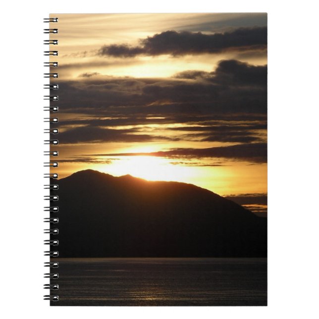 Cuaderno Alaskan Sunset III Hermosa Fotografía de Alaska (Frente)