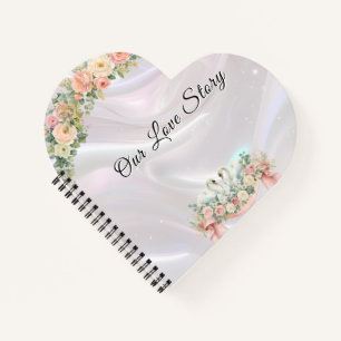 Cuaderno Álbum de Fotos de Boda de Cisnes Elegantes