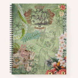 Cuaderno Álbum de Recortes Vintage Hawaiano: Lei Pikake