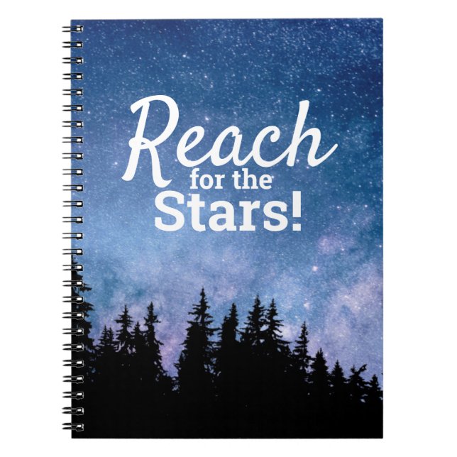 Cuaderno Alcance De Las Estrellas Cita Motivador Inspirador (Frente)