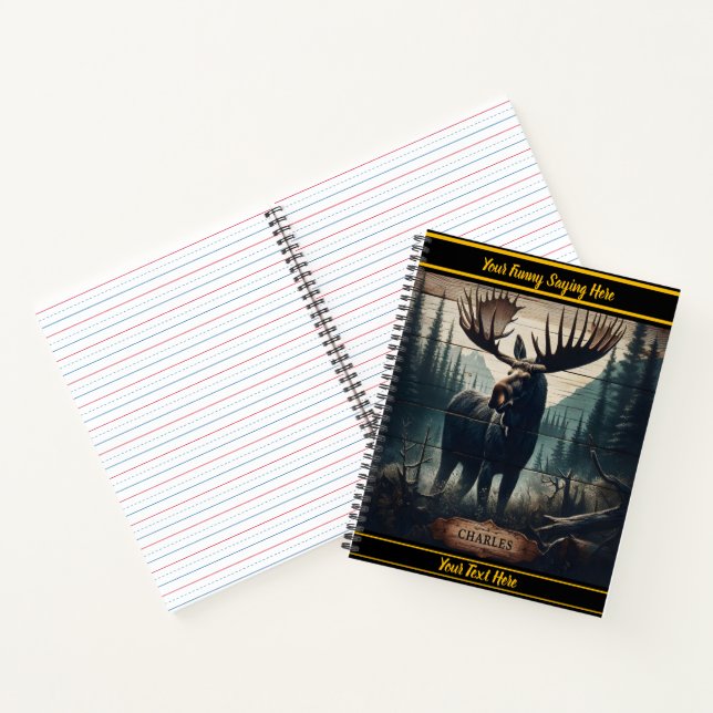 Cuaderno Alce en la naturaleza del crepúsculo (Interior)