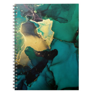 Cuaderno Álco de fondo de pintura de fluidos abstracto de l