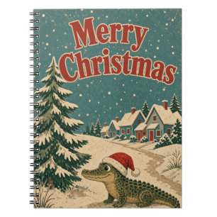 Cuaderno Aldea de Cocodrilos Camino Animal Navidad