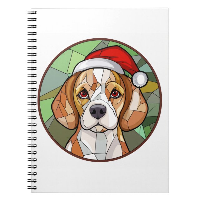 Cuaderno Alegre canino encantador: Navidades con temática b (Frente)