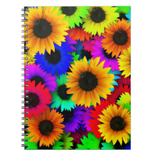 Cuaderno Alegre colección de girasoles coloridos