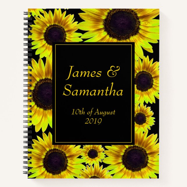 Cuaderno Alegre girasol amarillo brillante - Planner (Anverso)