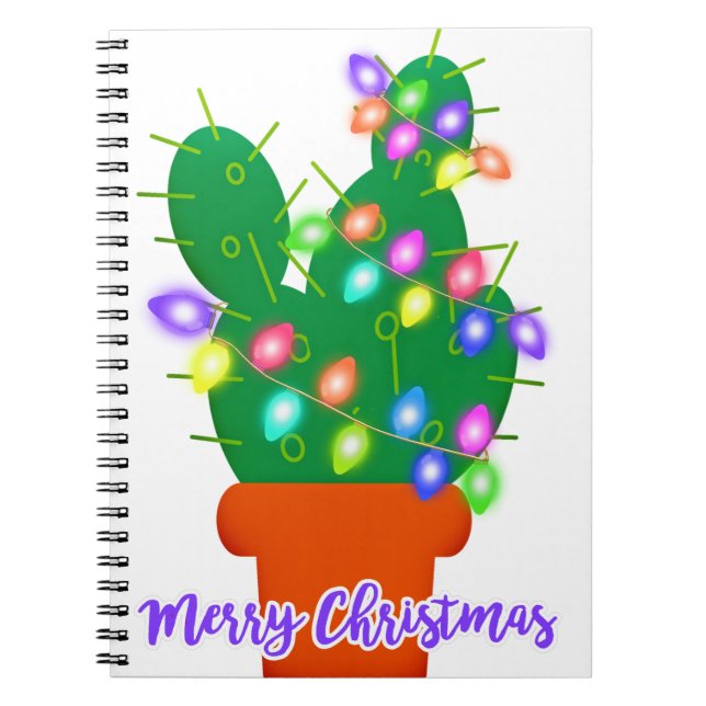 Cuaderno alegre navidad cactus (Frente)