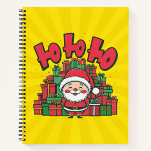Cuaderno Alegre Papá Noel de Dibujos Animados Navidad