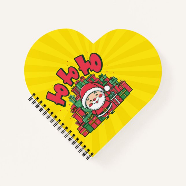 Cuaderno Alegre Papá Noel de Dibujos Animados Navidad (Anverso)
