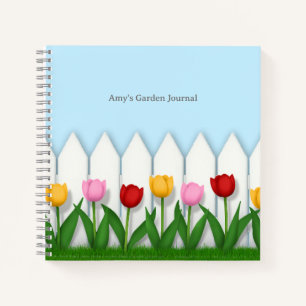 Cuaderno Alegre Personalizable del Jardín de las Flores de