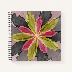 Cuaderno Alegría, antracita verde rosada Fantasía Flower Fr
