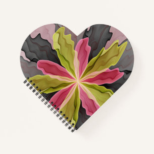 Cuaderno Alegría, antracita verde rosada Fantasía Flower Fr