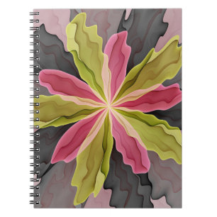 Cuaderno Alegría, antracita verde rosada Fantasía Flower Fr