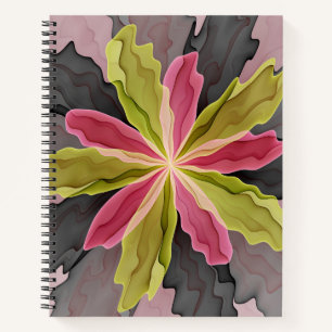 Cuaderno Alegría, antracita verde rosada Fantasía Flower Fr