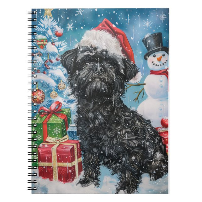 Cuaderno Alegría de los Navidades Affenpinscher Winter Wond (Frente)