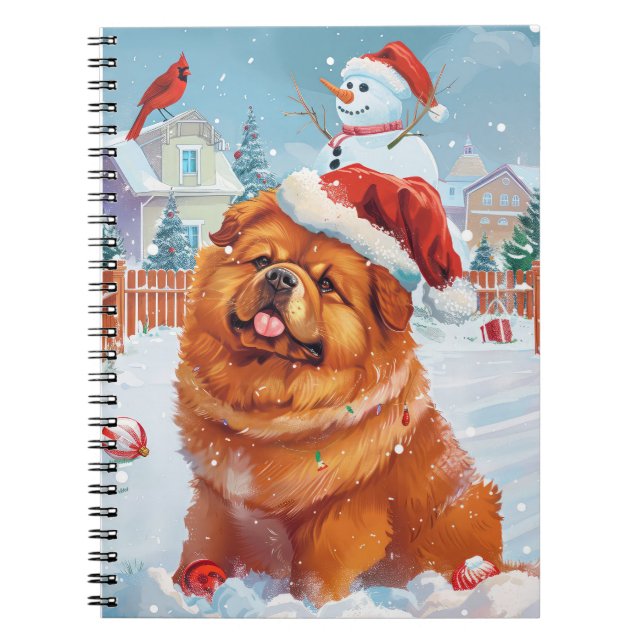 Cuaderno Alegría de los Navidades Chow Chow Winter Wonderla (Frente)