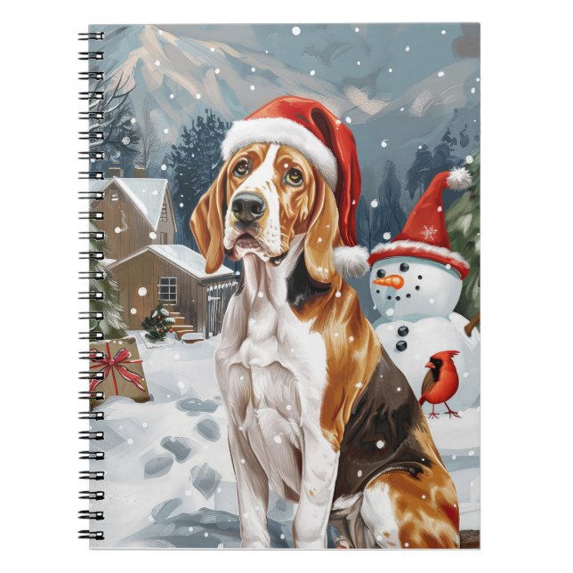 Cuaderno Alegría de los Navidades de invierno del perro de  (Frente)