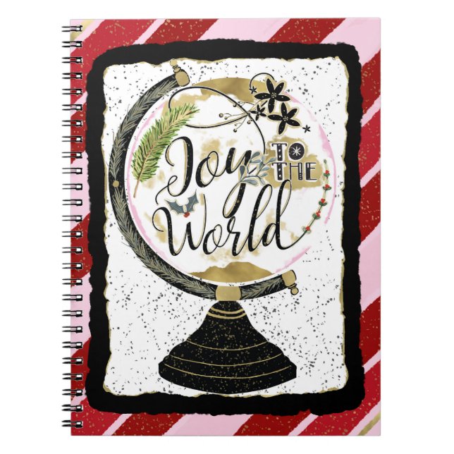 Cuaderno Alegría por las franjas rosadas y rojas del feriad (Frente)