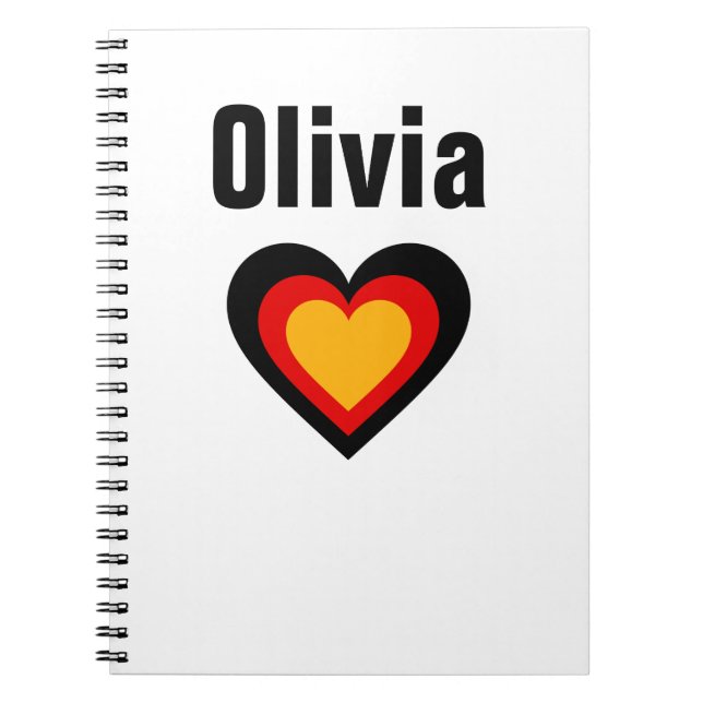 Cuaderno Alemania/Alemania inspirada en la bandera (Frente)