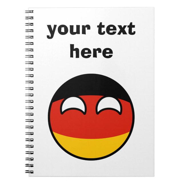 Cuaderno Alemania Geeky que tiende divertida Countryball (Frente)