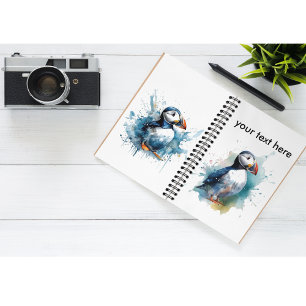 Cuaderno Aleta de color de agua adorable, personalizado