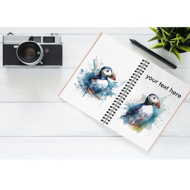 Cuaderno Aleta de color de agua adorable, personalizado (Subido por el creador)