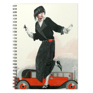 Cuaderno Aleta y automóvil descubierto