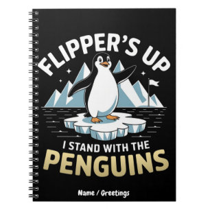 Cuaderno Aletas Divertidas Arriba, De Pie Con Los Pingüinos