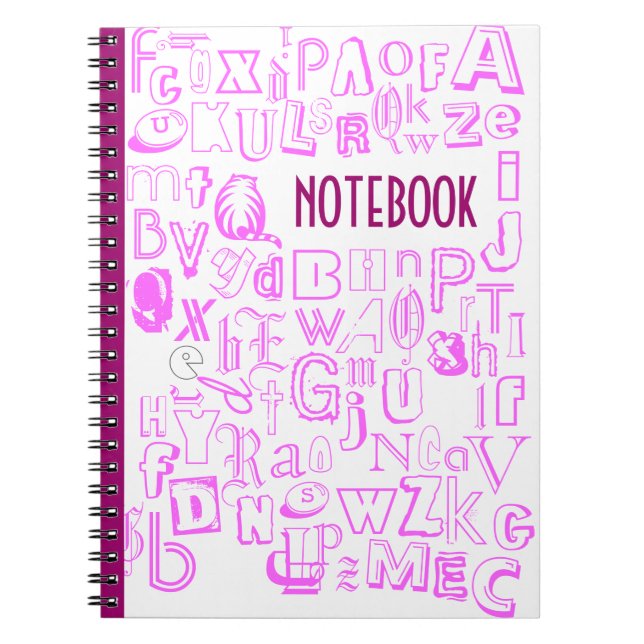 Cuaderno alfabético (Fuchsia) (Frente)