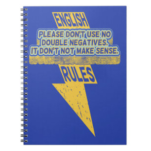 Cuaderno Alfabetización doble negativa en inglés