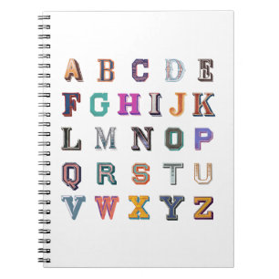 Cuaderno Alfabeto atrevido vintage a-z