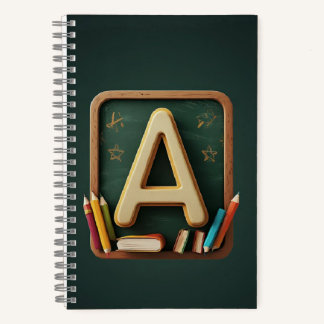 Cuaderno 🎒 Alfabeto Colorido Monograma De Volta à Escola C