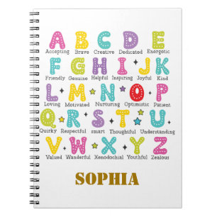 Cuaderno Alfabeto Colorido Texto Positivo De vuelta a la es