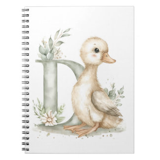 Cuaderno Alfabeto de adorables animales bebés en acuarela P