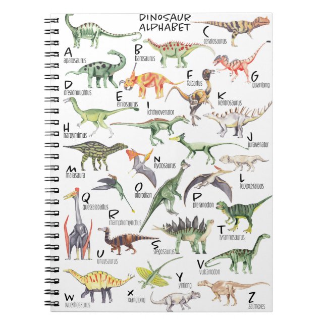 Cuaderno Alfabeto de dinosaurio (Frente)