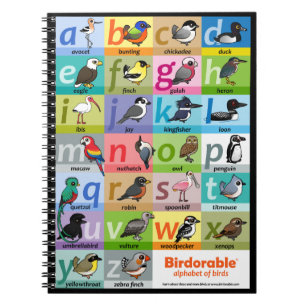 Cuaderno Alfabeto de pájaros aceptable