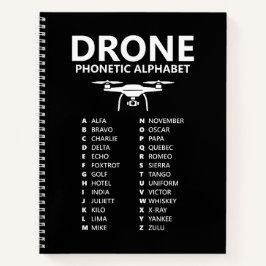 Cuaderno Alfabeto Fonético OTAN Drone – Gráfica Negra