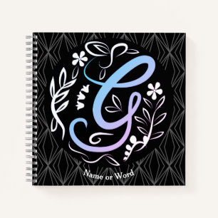 Cuaderno Alfabeto G Monograma Escritura a mano