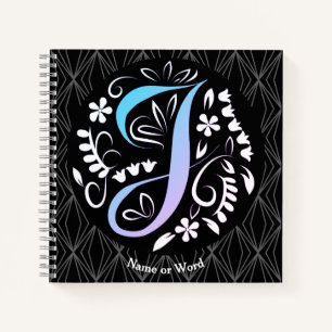 Cuaderno Alfabeto J Monograma Escritura a mano