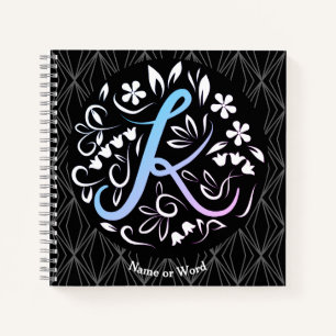 Cuaderno Alfabeto K Monograma Escritura a mano