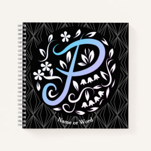 Cuaderno Alfabeto P Monograma Escritura a mano