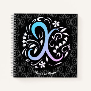 Cuaderno Alfabeto X Monograma Escritura a mano