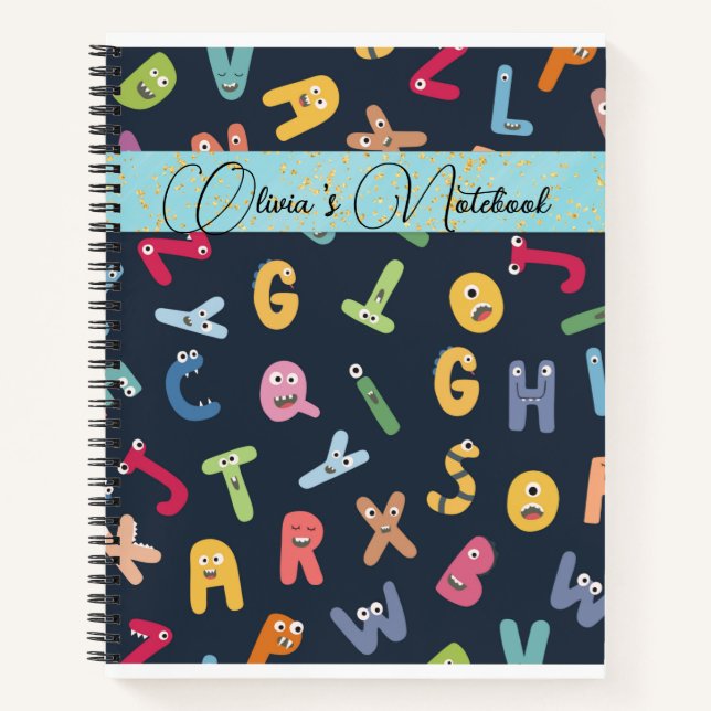 Cuaderno Alfabetos monstruales (Anverso)