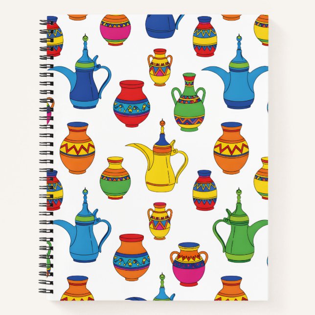Cuaderno Alfarería saudita y patrón Dallah (Anverso)