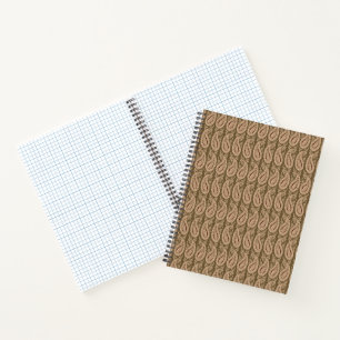 Cuaderno Alfombra marrón con un motivo detallado con